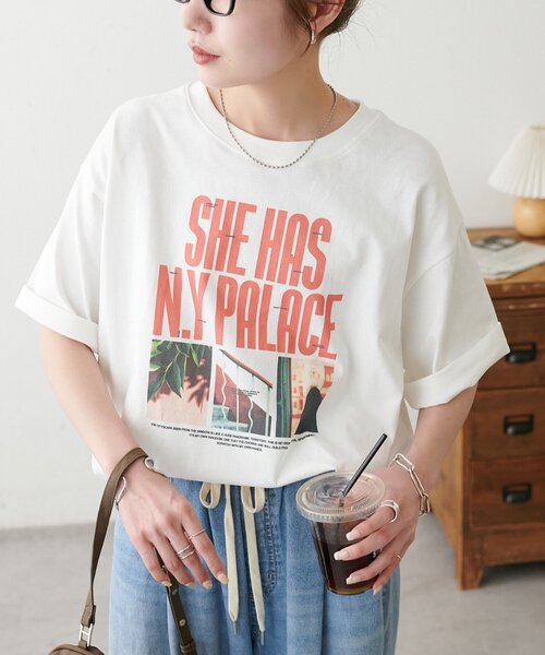 DISCOAT(ディスコート)の「【Enlude】メッセージロゴフォトTシャツ《ユニセックス》(Tシャツ/カットソー・レディース・ピンク/オフホワイト/ブラック・LARGE/MEDIUM)」の7枚目の写真