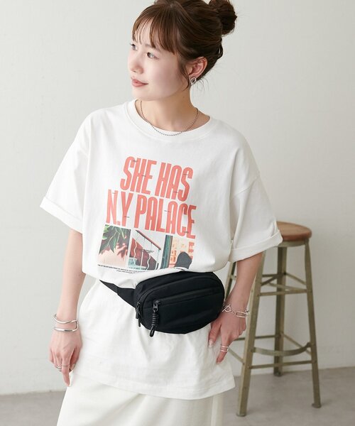 DISCOAT(ディスコート)の「【Enlude】メッセージロゴフォトTシャツ《ユニセックス》(Tシャツ/カットソー・レディース・ピンク/オフホワイト/ブラック・LARGE/MEDIUM)」の14枚目の写真