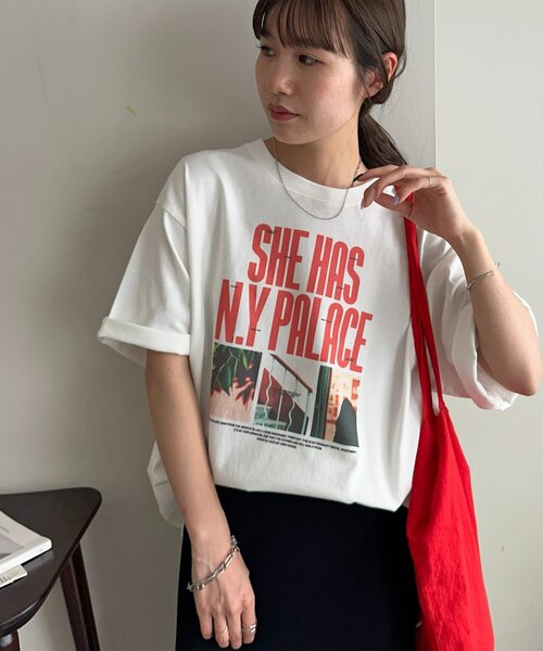 DISCOAT(ディスコート)の「【Enlude】メッセージロゴフォトTシャツ《ユニセックス》(Tシャツ/カットソー・レディース・ピンク/オフホワイト/ブラック・LARGE/MEDIUM)」の16枚目の写真