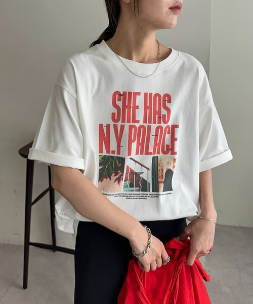 DISCOAT(ディスコート)の「【Enlude】メッセージロゴフォトTシャツ《ユニセックス》(Tシャツ/カットソー・レディース・ピンク/オフホワイト/ブラック・LARGE/MEDIUM)」の17枚目の写真