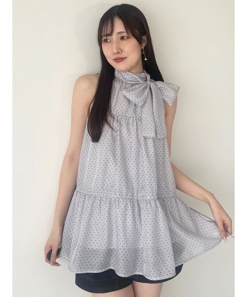 MERCURYDUO(マーキュリーデュオ)の「マルチWAYペプラムティアードブラウス(シャツ/ブラウス・レディース・オフホワイト/ライトグレー/アイボリー・FREE)」の22枚目の写真