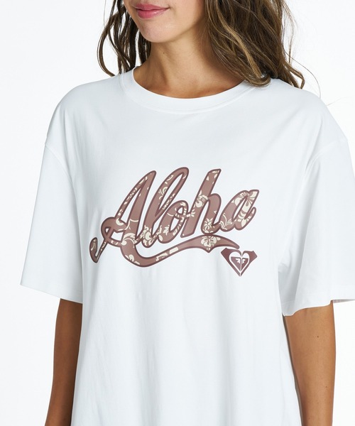 ROXY(ロキシー)の「ROXY HIBISCUS COVE TEE ラッシュTシャツ /UVカット/EASY DRY 【2026年夏モデル】/ロキシー半袖ラッシュガードTシャツ(水着)(Tシャツ/カットソー・レディース・ブラック/ホワイト/ナチュラル・LARGE/MEDIUM/SMALL)」の9枚目の写真