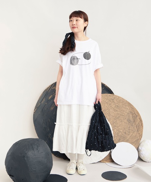 bulle de savon（ビュルデサボン）の「△dot dot dot T-shirt（Tシャツ/カットソー・レディース・ホワイト系その他3/ホワイト系その他/ホワイト系その他2・SMALL/LARGE）」の9枚目の写真