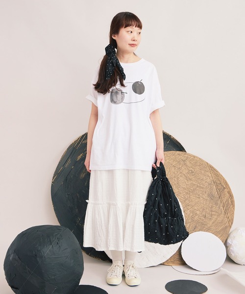 bulle de savon（ビュルデサボン）の「△dot dot dot T-shirt（Tシャツ/カットソー・レディース・ホワイト系その他3/ホワイト系その他/ホワイト系その他2・SMALL/LARGE）」の7枚目の写真