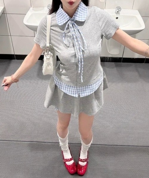 LAMPOON(ランプーン)の「レイヤードカットソーセットアップ(セットアップ・レディース・グレー・SMALL/MEDIUM/LARGE)」の11枚目の写真