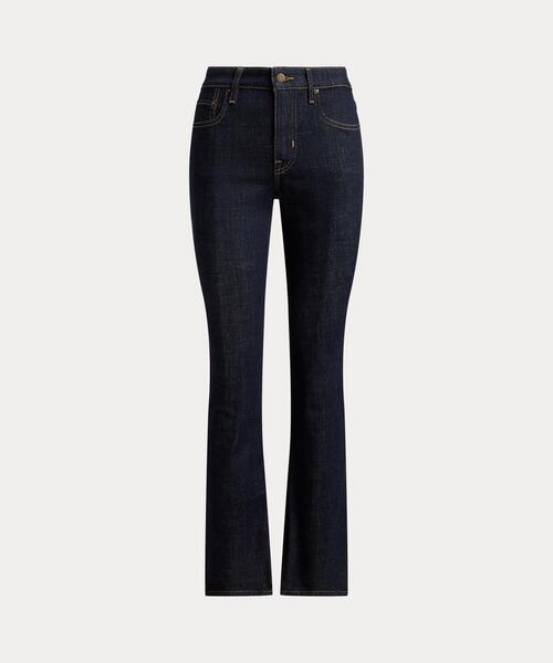 LAUREN RALPH LAUREN(ローレン ラルフ ローレン)の「ミッドライズ スリム ストレート ジーンズ(デニムパンツ・レディース・ブルー・27/30/28/30/24/30/25/30/26/30)」の2枚目の写真