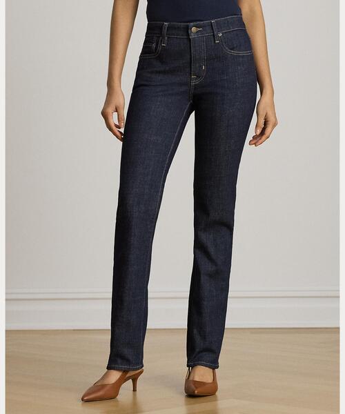 LAUREN RALPH LAUREN(ローレン ラルフ ローレン)の「ミッドライズ スリム ストレート ジーンズ(デニムパンツ・レディース・ブルー・27/30/28/30/24/30/25/30/26/30)」の3枚目の写真