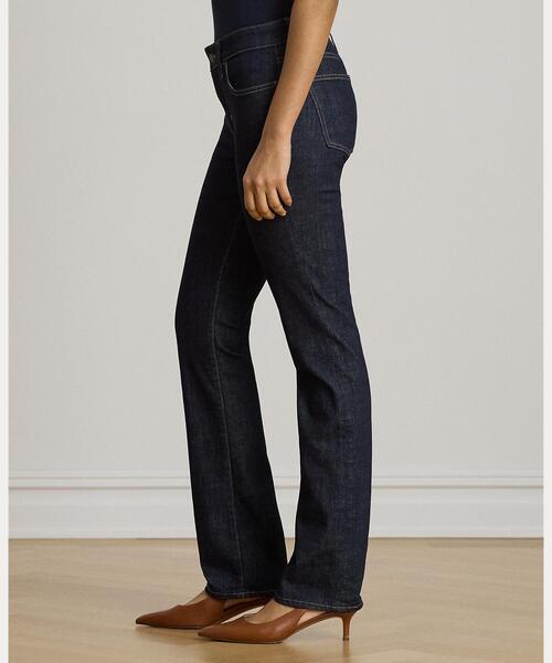 LAUREN RALPH LAUREN(ローレン ラルフ ローレン)の「ミッドライズ スリム ストレート ジーンズ(デニムパンツ・レディース・ブルー・27/30/28/30/24/30/25/30/26/30)」の4枚目の写真