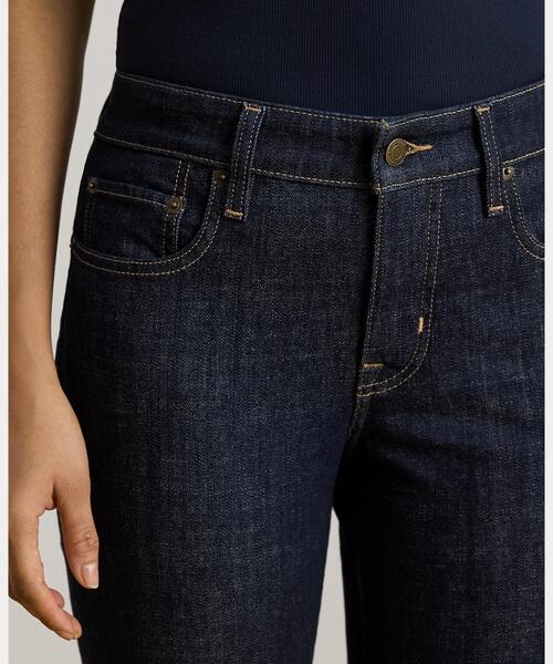 LAUREN RALPH LAUREN(ローレン ラルフ ローレン)の「ミッドライズ スリム ストレート ジーンズ(デニムパンツ・レディース・ブルー・27/30/28/30/24/30/25/30/26/30)」の6枚目の写真