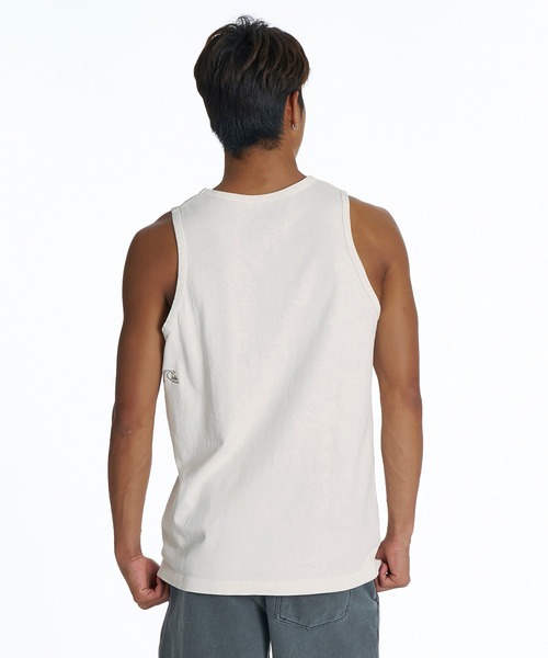 Quiksilver（クイックシルバー）の「QUIKSILVER メンズ DNA BUBBLE TANK タンクトップ ワンポイント レギュラーフィット【2026年夏モデル】（タンクトップ・メンズ・ブラック/アイボリー/レッド・X-LARGE/LARGE/MEDIUM）」の4枚目の写真