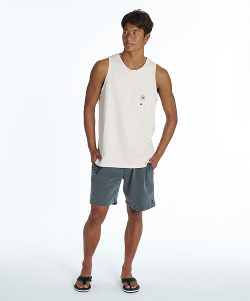Quiksilver（クイックシルバー）の「QUIKSILVER メンズ DNA BUBBLE TANK タンクトップ ワンポイント レギュラーフィット【2026年夏モデル】（タンクトップ・メンズ・ブラック/アイボリー/レッド・X-LARGE/LARGE/MEDIUM）」の8枚目の写真