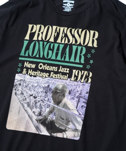 THRIFTY LOOK(スリフティールック)の「THRIFTY LOOK / スリフティールック THRIFTY "PROFESSOR LONGHAIR" TEE プロフェッサー・ロングヘア ユーズド加工 ジャズTシャツ(Tシャツ/カットソー・メンズ・ブラック/ブラック系その他・LARGE/MEDIUM/X-LARGE)」の14枚目の写真