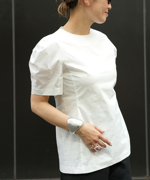 CELERI(セルリ)の「CELERI Balloon Shoulder ブラウス(シャツ/ブラウス・レディース・ブラック/ホワイト・38/36)」の7枚目の写真