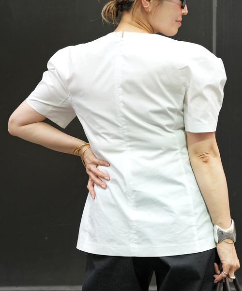 CELERI(セルリ)の「CELERI Balloon Shoulder ブラウス(シャツ/ブラウス・レディース・ブラック/ホワイト・38/36)」の8枚目の写真