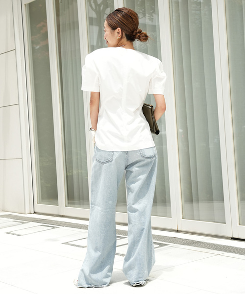 CELERI(セルリ)の「CELERI Balloon Shoulder ブラウス(シャツ/ブラウス・レディース・ブラック/ホワイト・38/36)」の21枚目の写真