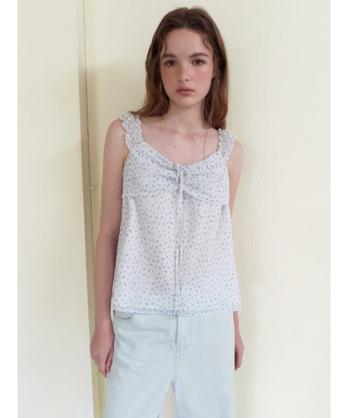 ETMON（エトモン）の「Floral Chiffon Blouse, White（シャツ/ブラウス・レディース・その他・F）」の2枚目の写真