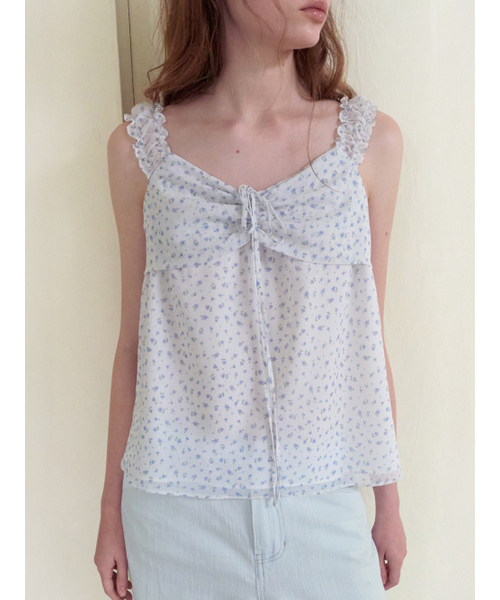 ETMON（エトモン）の「Floral Chiffon Blouse, White（シャツ/ブラウス・レディース・その他・F）」の3枚目の写真
