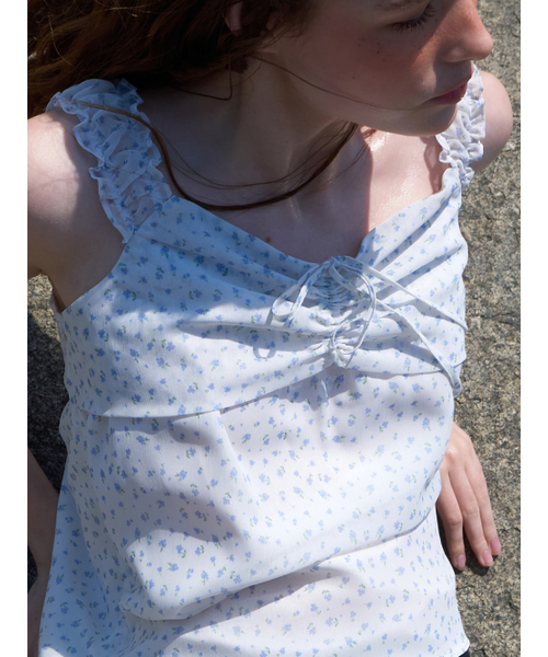 ETMON（エトモン）の「Floral Chiffon Blouse, White（シャツ/ブラウス・レディース・その他・F）」の5枚目の写真