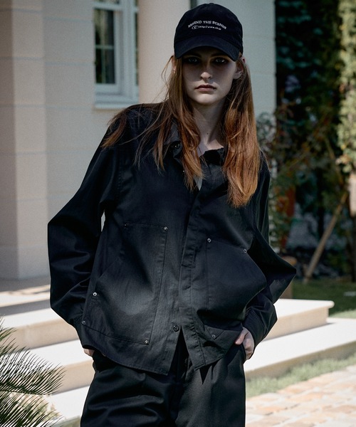 CASPER JOHN(キャスパージョン)の「Coating double knee shirts/コーティングダブルニーシャツ(シャツ/ブラウス・メンズ・ブラウン/ブラック・X-SMALL/LARGE/MEDIUM/SMALL)」の3枚目の写真