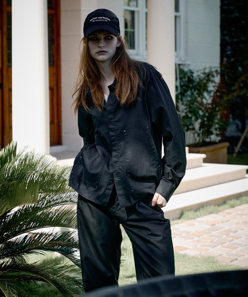 CASPER JOHN(キャスパージョン)の「Coating double knee shirts/コーティングダブルニーシャツ(シャツ/ブラウス・メンズ・ブラウン/ブラック・X-SMALL/LARGE/MEDIUM/SMALL)」の4枚目の写真