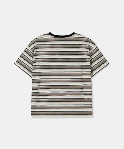THEENDQUESTION(ジエンドクエスチョン)の「Multi stripe t-shirt / GRAY(Tシャツ/カットソー・レディース・その他・1/2)」の2枚目の写真