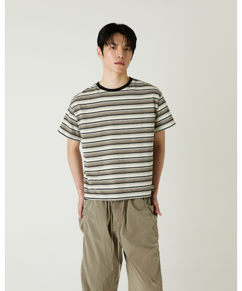 THEENDQUESTION(ジエンドクエスチョン)の「Multi stripe t-shirt / GRAY(Tシャツ/カットソー・レディース・その他・1/2)」の10枚目の写真