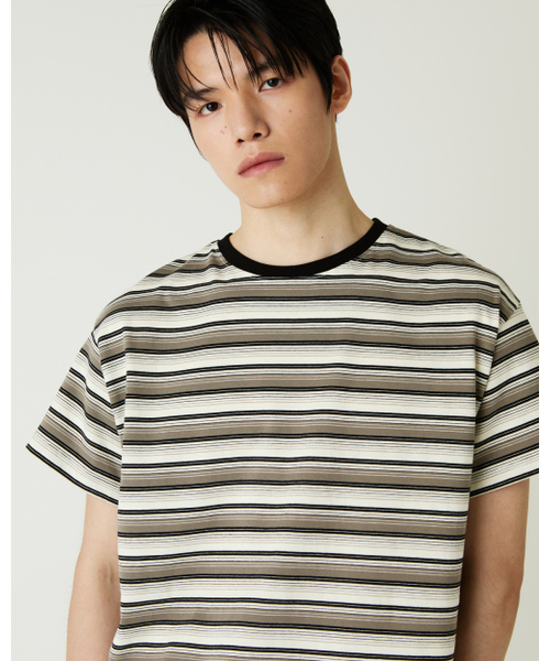 THEENDQUESTION(ジエンドクエスチョン)の「Multi stripe t-shirt / GRAY(Tシャツ/カットソー・レディース・その他・1/2)」の12枚目の写真
