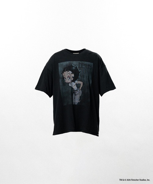 KAMIYA（カミヤ）の「Betty BoopTM × KAMIYA "I’m coming out" T-shirt（Tシャツ/カットソー・メンズ・ホワイト/ブラック・S/L/M）」の2枚目の写真