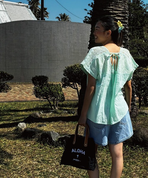 LOCALMOTION HAWAII(ローカルモーション ハワイ)の「レスリートップ(その他トップス・レディース・ミント/ホワイト・FREE)」の1枚目の写真