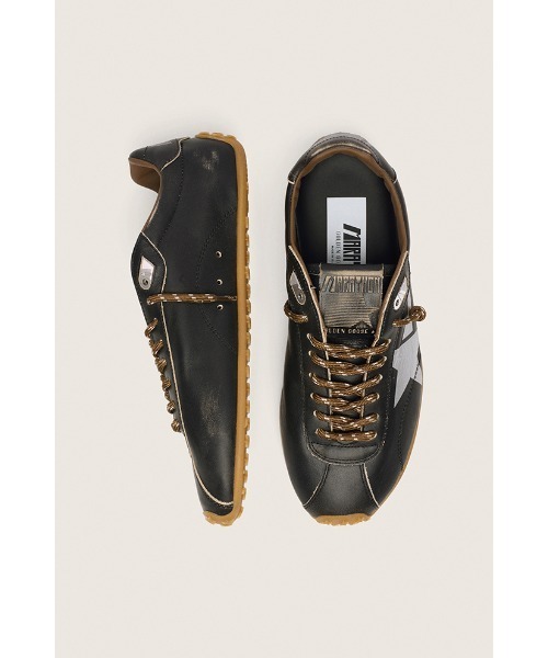 GOLDEN GOOSE(ゴールデングース)の「Marathon Speed レディース レザーアッパー(ブラック)&シルバースター(スニーカー・レディース・ブラック・38/39/35/36/37)」の2枚目の写真