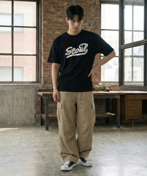 CRISCELO(クリスチェロ)の「(ユニセックス) ソウルTシャツ - (ブラック20番手オーバーサイズ)(Tシャツ/カットソー・レディース・その他・MEDIUM/LARGE)」の8枚目の写真