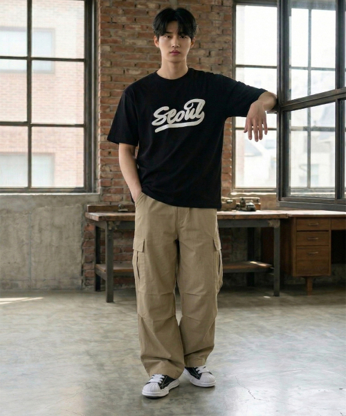 CRISCELO(クリスチェロ)の「(ユニセックス) ソウルTシャツ - (ブラック20番手オーバーサイズ)(Tシャツ/カットソー・レディース・その他・MEDIUM/LARGE)」の7枚目の写真