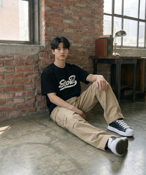 CRISCELO(クリスチェロ)の「(ユニセックス) ソウルTシャツ - (ブラック20番手オーバーサイズ)(Tシャツ/カットソー・レディース・その他・MEDIUM/LARGE)」の6枚目の写真
