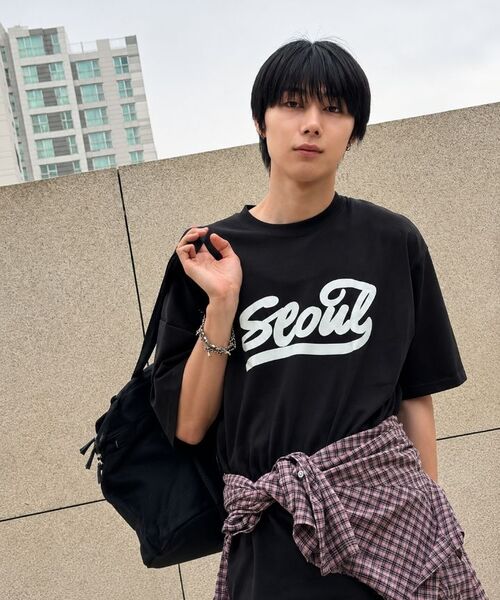 CRISCELO(クリスチェロ)の「(ユニセックス) ソウルTシャツ - (ブラック20番手オーバーサイズ)(Tシャツ/カットソー・レディース・その他・MEDIUM/LARGE)」の2枚目の写真