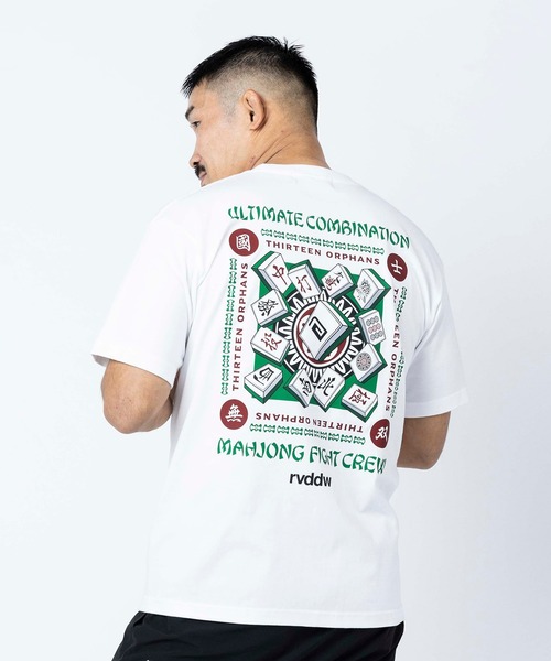 reversal.dogi.design.works（リバーサル・ドーギ・デザイン・ワークス）の「＜reversal/リバーサル＞MAHJONG COTTON TEE（Tシャツ/カットソー・メンズ・ホワイト/ブラック・M/XL/L）」の4枚目の写真