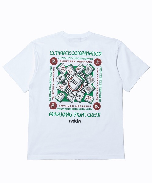 reversal.dogi.design.works（リバーサル・ドーギ・デザイン・ワークス）の「＜reversal/リバーサル＞MAHJONG COTTON TEE（Tシャツ/カットソー・メンズ・ホワイト/ブラック・M/XL/L）」の12枚目の写真