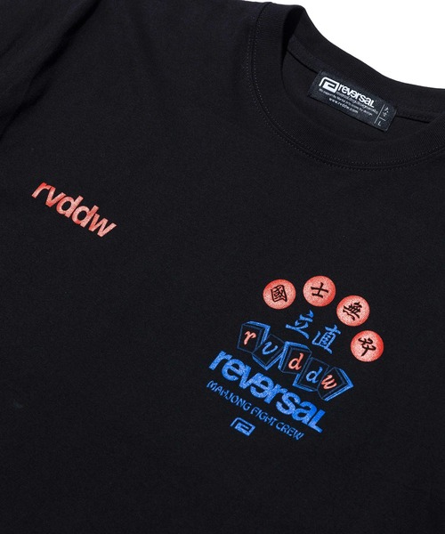 reversal.dogi.design.works（リバーサル・ドーギ・デザイン・ワークス）の「＜reversal/リバーサル＞MAHJONG COTTON TEE（Tシャツ/カットソー・メンズ・ホワイト/ブラック・M/XL/L）」の7枚目の写真