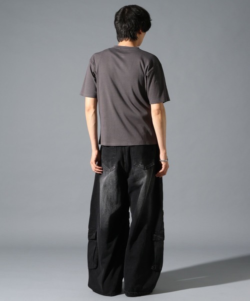 LAND MUSEUM(ランドミュージアム)の「LAND MUSEUM/デニムバレルカーゴパンツ(カーゴパンツ・メンズ・ブラック/ブルー・LARGE/MEDIUM)」の5枚目の写真