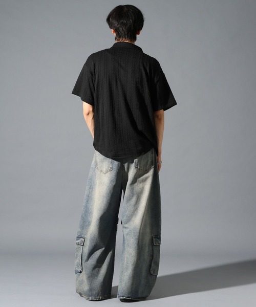LAND MUSEUM(ランドミュージアム)の「LAND MUSEUM/デニムバレルカーゴパンツ(カーゴパンツ・メンズ・ブラック/ブルー・LARGE/MEDIUM)」の12枚目の写真