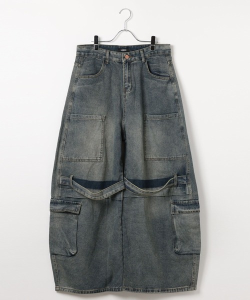 LAND MUSEUM(ランドミュージアム)の「LAND MUSEUM/デニムバレルカーゴパンツ(カーゴパンツ・メンズ・ブラック/ブルー・LARGE/MEDIUM)」の17枚目の写真