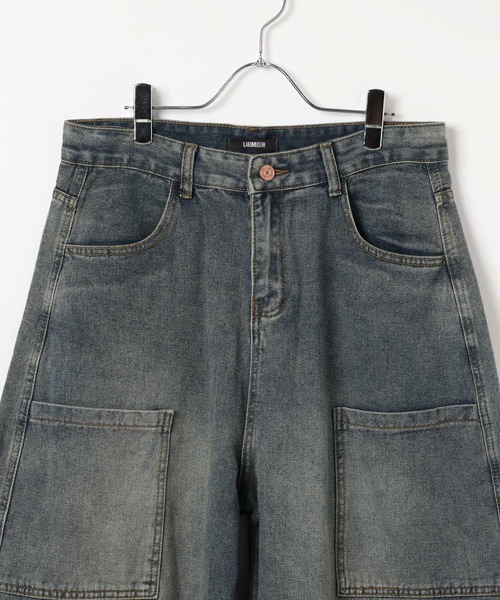LAND MUSEUM(ランドミュージアム)の「LAND MUSEUM/デニムバレルカーゴパンツ(カーゴパンツ・メンズ・ブラック/ブルー・LARGE/MEDIUM)」の19枚目の写真