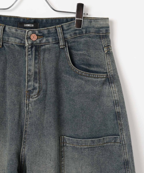 LAND MUSEUM(ランドミュージアム)の「LAND MUSEUM/デニムバレルカーゴパンツ(カーゴパンツ・メンズ・ブラック/ブルー・LARGE/MEDIUM)」の20枚目の写真