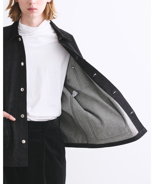 Traditional Weatherwear(トラディショナルウェザーウェア)の「WORK JACKET 002D(カバーオール・メンズ・ブラック・36/38/40)」の7枚目の写真