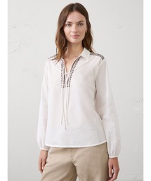 BANANA REPUBLIC FACTORY STORE（バナナリパブリック ファクトリーストア）の「BANANA REPUBLIC FACTORY STORE  エンブロイダリーフロントタイ トップス（シャツ/ブラウス）」