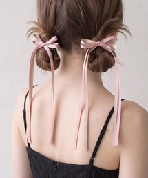 Lady Rora（レディーローラ）の「Lady Rora ひらり ロングリボン ヘアクリップ 2個セット（バレッタ/ヘアクリップ）」