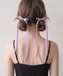Lady Rora（レディーローラ）の「Lady Rora ひらり ロングリボン ヘアクリップ 2個セット（バレッタ/ヘアクリップ）」