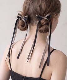 Lady Rora（レディーローラ）の「Lady Rora ひらり ロングリボン ヘアクリップ 2個セット（バレッタ/ヘアクリップ）」
