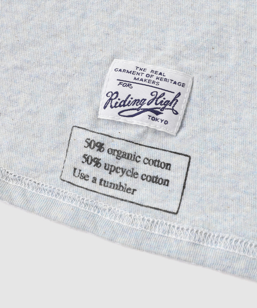 RIDING HIGH(ライディングハイ)の「RIDING HIGH / ライディングハイ NON DYED JERSEY S/S HENLEY(Tシャツ/カットソー・メンズ・ホワイト/アイボリー/ブルー系その他・MEDIUM/LARGE)」の6枚目の写真