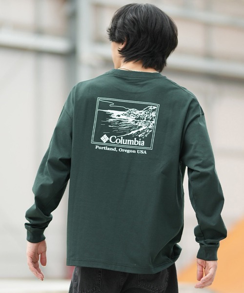 Columbia(コロンビア)の「【ムラサキスポーツ別注】columbia/コロンビア バックプリント ロンT PG2118(Tシャツ/カットソー・メンズ・グレイッシュベージュ/ブラック/グリーン/ホワイト・XL/L/M)」の4枚目の写真