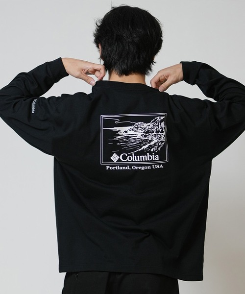 Columbia(コロンビア)の「【ムラサキスポーツ別注】columbia/コロンビア バックプリント ロンT PG2118(Tシャツ/カットソー・メンズ・グレイッシュベージュ/ブラック/グリーン/ホワイト・XL/L/M)」の1枚目の写真